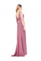 Affordable Long Slim Chiffon Prom Dress with Beaded Waist Canada