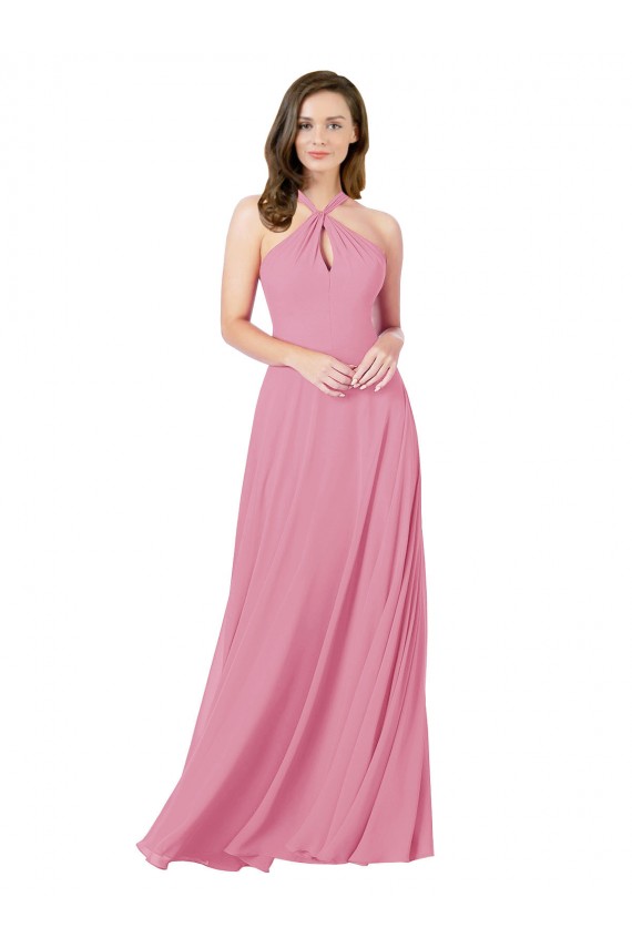 Affordable Chiffon Prom Dress with Keyhole Front Canada