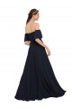 Affordable Off the Shoulder Floaty Sleeves Chiffon Prom Dress with High Slit Canada