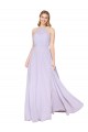 Affordable High Neck Halter Shirred Chiffon Prom Dress Canada