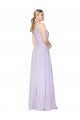Affordable High Neck Halter Shirred Chiffon Prom Dress Canada