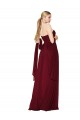 Affordable Draped Strapless Long A-Line Chiffon Prom Dress Canada