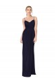 Affordable Draped Spaghetti Straps Long Chiffon Mermaid Prom Dress Canada