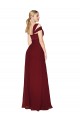 Affordable Off the Shoulder Long Chiffon Prom Dress with Side Slit Canada