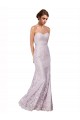 Affordable Floor Length Fitted Sweetheart Lace Prom Dress Canada
