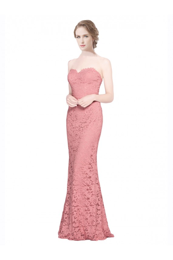 Affordable Fitted Sweetheart Mermaid Lace Prom Dress Canada
