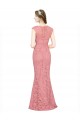 Affordable Sweetheart Mermaid Long Lace Prom Dress with Wide Straps Canada