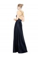 Affordable Sexy Satin Prom Dress with Deep V-Neckline and Strappy Back Canada