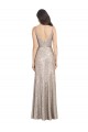 Affordable V-Neck Fully Sequin Prom Dress with V-Back and Front Slit Canada