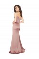 Affordable Floor Length Silky Satin Prom Dress with Front Skirt Slit Canada