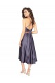 Affordable Midi Length Silky Satin Cocktail Prom Dress / Homecoming Dress with Open Tied Back Canada