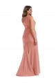 Affordable Cascade Ruffle One Shoulder Bustier Silky Satin Mermaid Prom Dress Canada