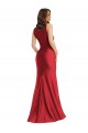 Affordable Square Neck Silky Satin Mermaid Prom Dress with Side Slit Canada