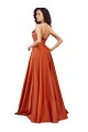 Affordable Strapless Sweep Train Silky Satin Prom Dress with Pleats Canada