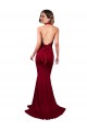 Affordable Halter Mermaid Plunge V-Neckline Open Back Bow Tie Spandex Prom Dress Canada
