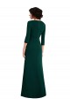 Affordable Floor Length 3/4 Sleeves V-Back Draped Wrap Maxi Spandex Prom Dress Canada