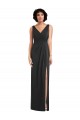 Affordable Draped Wrap Maxi Spandex Prom Dress with Front Slit Canada