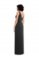 Affordable Draped Wrap Maxi Spandex Prom Dress with Front Slit Canada