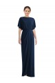 Affordable Open Back Short Sleeves Draped Tulip Skirt Maxi Spandex Prom Dress Canada