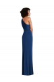 Affordable Grecian Inspired One Shoulder Twist Draped Maxi Spandex Prom Dress Canada