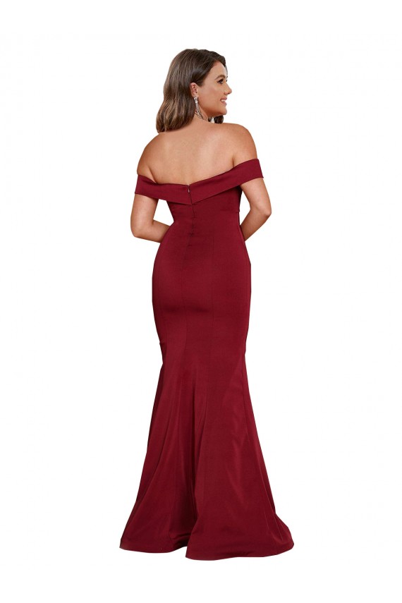 Affordable Off Shoulder Sleeves Sweetheart Neckline Long Spandex Prom Dress Canada