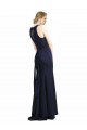 Affordable High Neck Sheath Long Crepe Prom Dress Canada