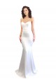 Affordable Sweetheart Strapless High Neck Long Crepe Prom Dress Canada
