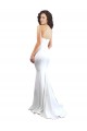 Affordable Sweetheart Strapless High Neck Long Crepe Prom Dress Canada