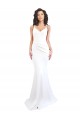 Affordable Fishtail Shape Spaghetti Straps Open Back Crepe Prom Dress with Ruffles Canada