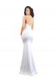 Affordable Fishtail Shape Spaghetti Straps Open Back Crepe Prom Dress with Ruffles Canada