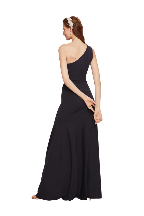 Affordable Fit and Flare Crepe Prom Dress with One Shoulder Canada