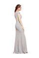 Affordable Fit and Flare Long Crepe Prom Dress with Tie Open Back Canada
