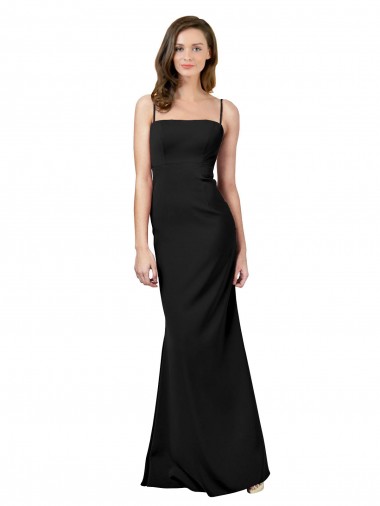 Affordable Fit and Flare Slim Crepe Prom Dress with Cutout Back Canada