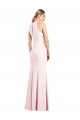 Affordable V-Neck Keyhole Back Crepe Trumpet Prom Dress Canada