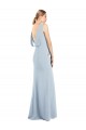 Affordable Draped Backless Crepe Prom Dress with Pockets Canada