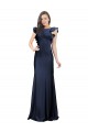 Affordable Sleeveless Crepe Prom Dress with Cascading Ruffle and Keyhole Back Canada