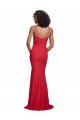 Affordable Spaghetti Strap Slip Neckline Crepe Prom Dress Canada