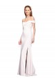 Affordable Criss Cross Off the Shoulder Crepe Prom Dress with Side Slit Canada
