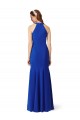 Affordable Halter V-Neck Long A-Line Crepe Prom Dress Canada