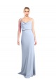 Affordable Feminine Cowl Neck Slim Floor Length Stretch Crepe Prom Dress Canada