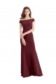Affordable Off the Shoulder Fit and Flare Stretch Crepe Prom Dress Canada