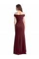 Affordable Off the Shoulder Fit and Flare Stretch Crepe Prom Dress Canada