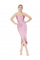 Affordable High Neck Spaghetti Straps Short Cocktail Crepe Prom Dress Canada