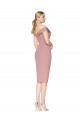 Affordable Knee Length Off the Shoulder Sweetheart Crepe Cocktail Prom Dress / Homecoming Dress Canada