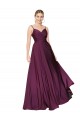 Affordable High Neck Spaghetti Straps Long V-Back Crepe Prom Dress Canada