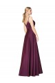 Affordable High Neck Spaghetti Straps Long V-Back Crepe Prom Dress Canada