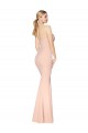 Affordable Sweetheart Shirred Neck Long Floor Length Crepe Prom Dress Canada