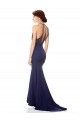 Affordable High Neck Fishtail Crepe Prom Dress with Open Back Detail Canada