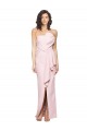 Affordable Strapless Long Full Length Ruffles Low Back Crepe Prom Dress Canada