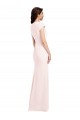 Affordable Cap Sleeve A-Line Crepe Prom Dress with Pockets Canada